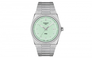 天梭表推出PRX薄荷绿石英腕表