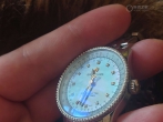 珍珠貝母鑲鉆時標盤  送老婆百年靈航空計時