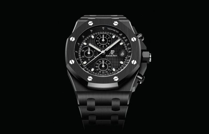 爱彼全新推出以黑色陶瓷打造的 ROYAL OAK OFFSHORE皇家橡树离岸型 自动上链计时码表 