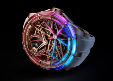 暗夜王者 耀目來襲 羅杰杜彼Roger Dubuis 全新王者系列霓虹Spin-Stone?腕表閃耀登場