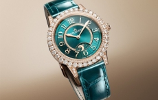 积家推出全新约会系列日夜显示珠宝绿盘腕表
