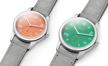 Nomos推出Club Campus系列珊瑚色和电光绿腕表