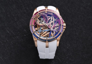 腕表上的装饰艺术  品鉴罗杰杜彼全新王者系列霓虹Spin-Stone™腕表