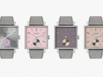 Nomos推出四款全新Tetra系列粉色腕表