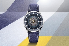 瑞士美度表推出指揮官系列藍色漸變半透明腕表