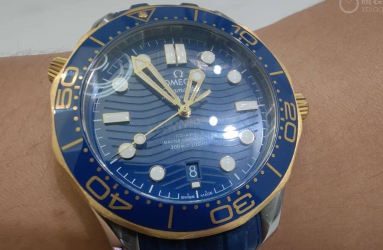 正式迈出我的第一步  入欧米茄海马蓝盘间金