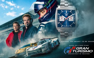 TAG HEUER泰格豪雅摩纳哥系列腕表亮相大银幕 于索尼影业即将上映的 《GT赛车：极速狂飙》中出镜