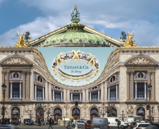 蒂芙尼携手Paul Rousteau于巴黎歌剧院呈献全新巨型创意作品