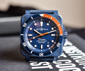 柏萊士推出BR 03-92 Diver Tara藍色陶瓷限量腕表