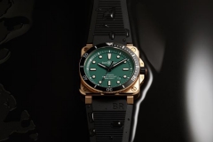 Bell & Ross柏莱士全新推出BR 03-92 Diver Black & Green Bronze青铜潜水表