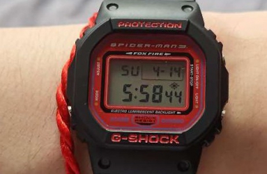 卡西欧G-Shock蜘蛛侠3电影  稀有联名限量款小方块