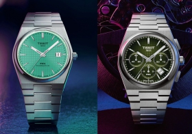 天梭表推出全新綠色PRX自動腕表和計時腕表
