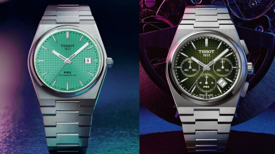 天梭表推出全新绿色PRX自动腕表和计时腕表