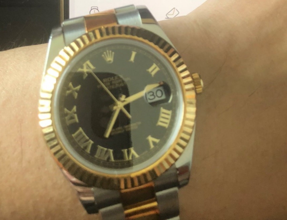 这款间金真的很优秀  劳力士日志罗马时标黑盘