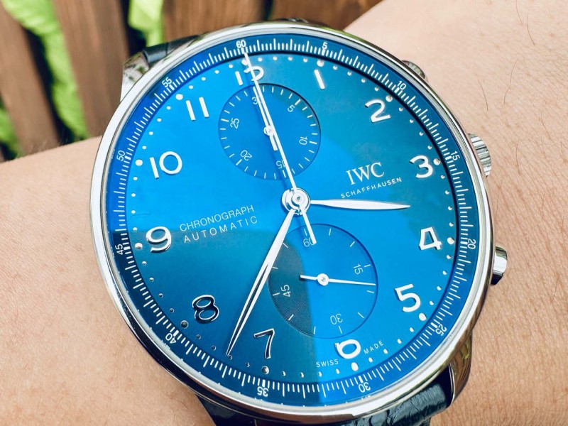 腕表流转探索时间的美  万国表葡萄牙蓝盘计时