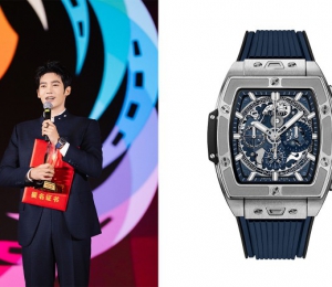 HUBLOT宇舶表品牌大使于适佩戴BIG BANG灵魂钛金蓝色腕表 出席第37届大众电影百花奖 并荣获最佳新人奖