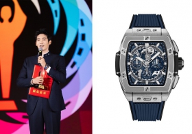 HUBLOT宇舶表品牌大使于适佩戴BIG BANG灵魂钛金蓝色腕表 出席第37届大众电影百花奖 并荣获最佳新人奖