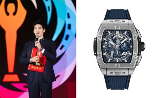 HUBLOT宇舶表品牌大使于适佩戴BIG BANG灵魂钛金蓝色腕表 出席第37届大众电影百花奖 并荣获最佳新人奖