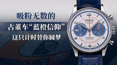 吸粉无数的古董车“蓝橙信仰”，这只计时替你圆梦