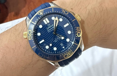 情人节再入欧米茄  海马300蓝金胶入手