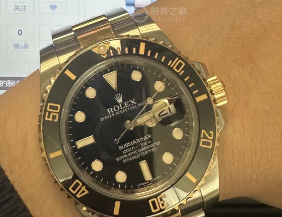 圆梦间金黑水鬼 劳力士潜航者日志型