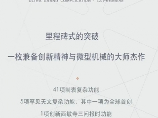 创纪录41项复杂功能腕表和令人叫绝的镂雕神作让江诗丹顿再度封神