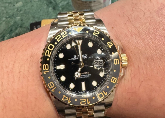 間金皮蛋圈真的好看  勞力士格林尼治型