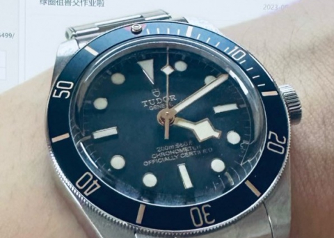 帝舵碧湾1958黑金  姗姗来迟的认证贴
