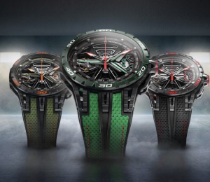 竞速本能 尽释锋芒 罗杰杜彼ROGER DUBUIS 王者竞速系列飞返计时码表燃擎赛道
