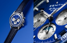 星光璀璨，蓝调之约： ZENITH真力时CHRONOMASTER旗舰系列复兴款全历腕表 青金石款