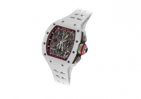 RICHARD MILLE推出RM 65-01自动上链双秒追针计时码表白色Quartz TPT®石英纤维款