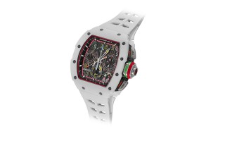 RICHARD MILLE推出RM 65-01自动上链双秒追针计时码表白色Quartz TPT®石英纤维款