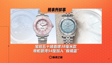 宝珀五十噚首增38毫米款、帝舵碧湾54型加入“极境蓝”：腕表新鲜事（6.16 - 6.22）
