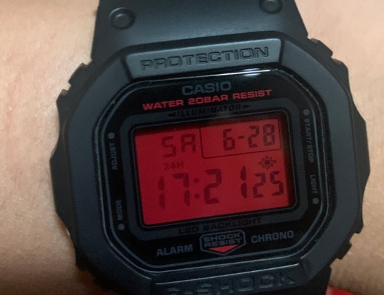 血鹤红GW-B5600AR-1PR  卡西欧 G-SHOCK 主题