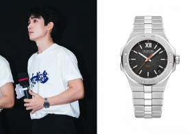 Chopard萧邦全球品牌大使朱一龙 佩戴Chopard萧邦Alpine Eagle雪山傲翼系列腕表 俊逸亮相电影《东极岛》线下宣传活动