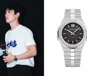 Chopard萧邦全球品牌大使朱一龙 佩戴Chopard萧邦Alpine Eagle雪山傲翼系列腕表 俊逸亮相电影《东极岛》线下宣传活动