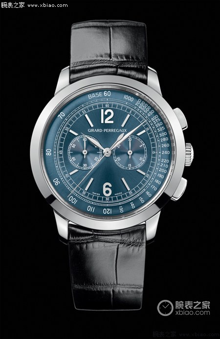 Girard Perregaux 1966 Chronograph White Gold Blue Dial 02