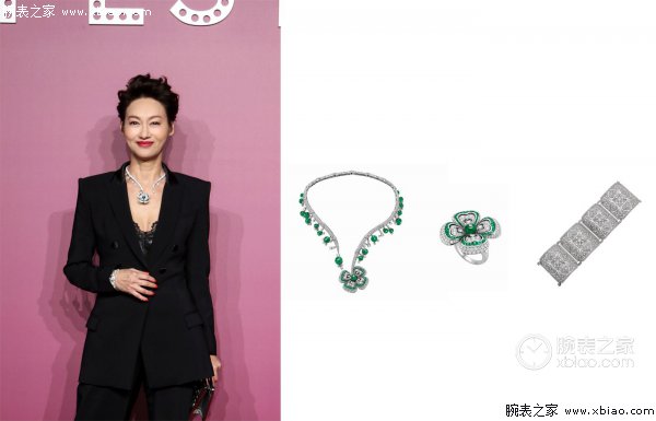 著名演员惠英红佩戴Fiore高级珠宝系列项链及戒指、意大利花园高级珠宝系列