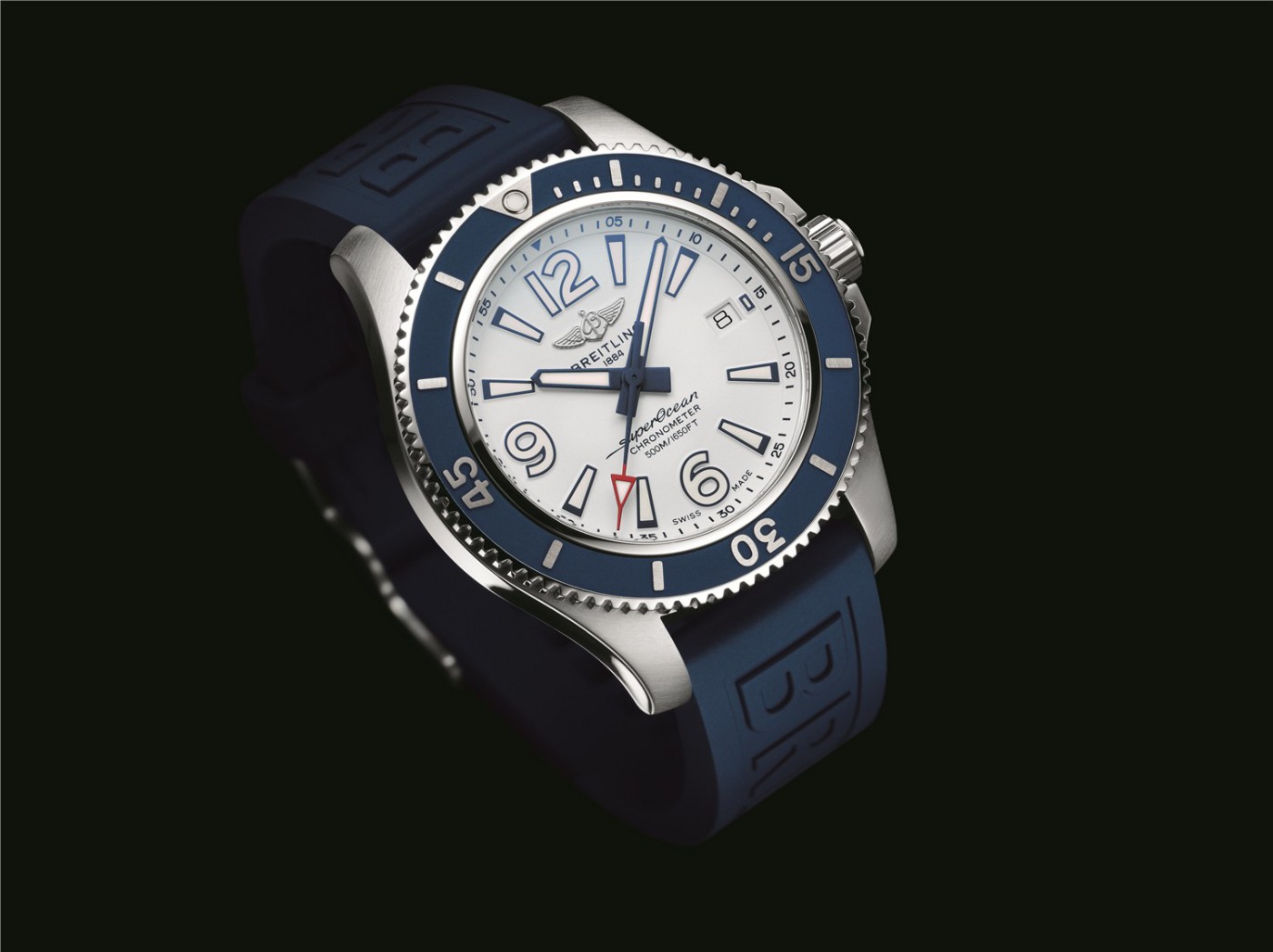 11_Superocean 42 with white dial and blue Diver Pro III rubber strap_副本.jpg